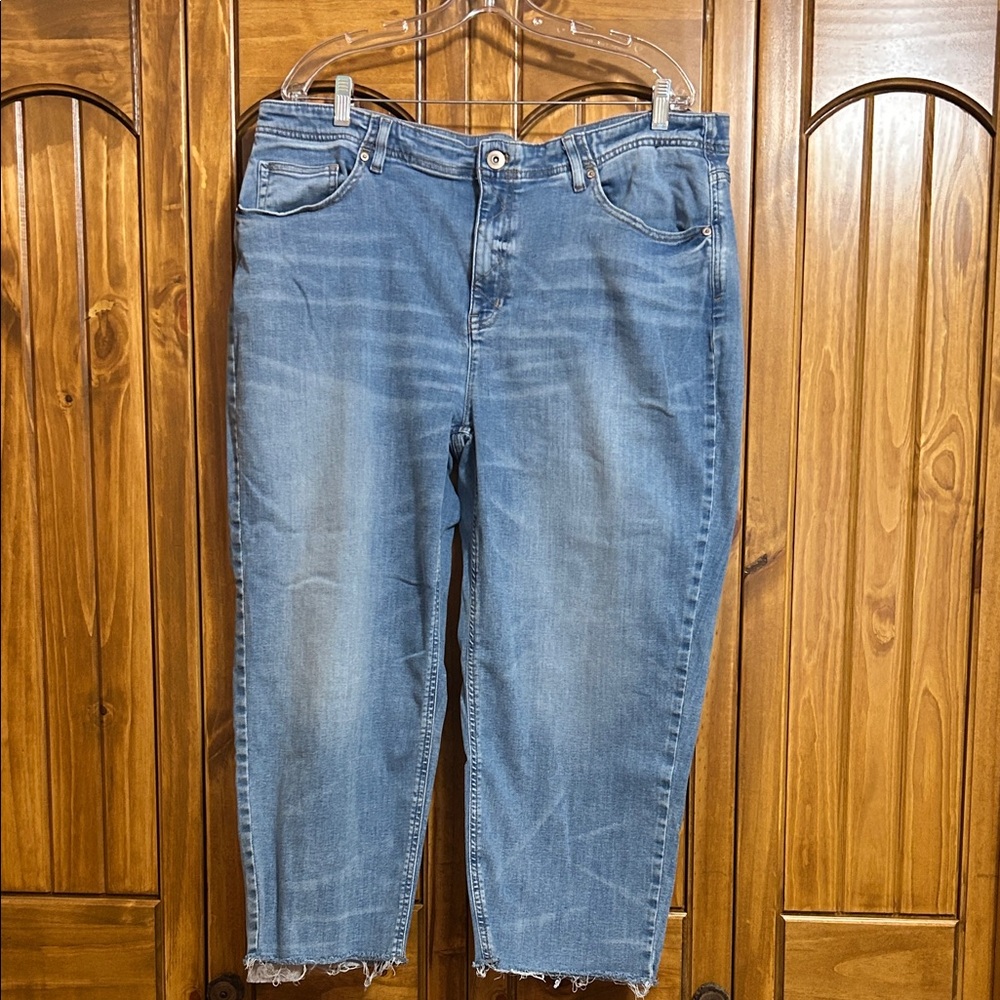 J. Jill Denim Light Blue High Rise Straight Leg Cropped Jeans